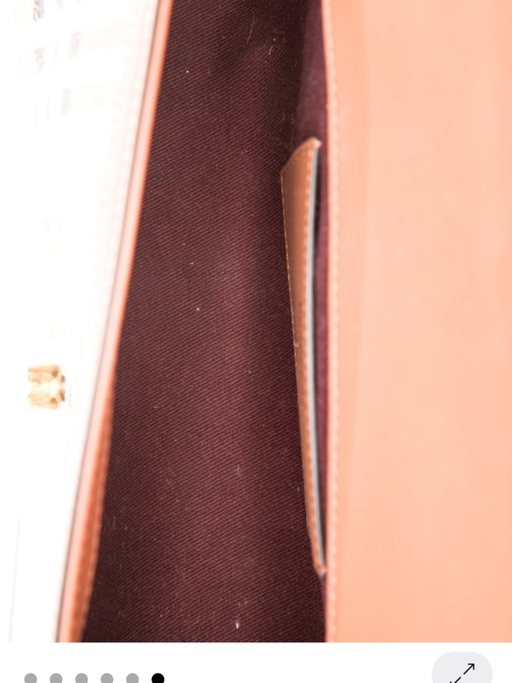 Burberry Beige Plaid Crossbody with Brown Leather Trim - Picture 5 of 5